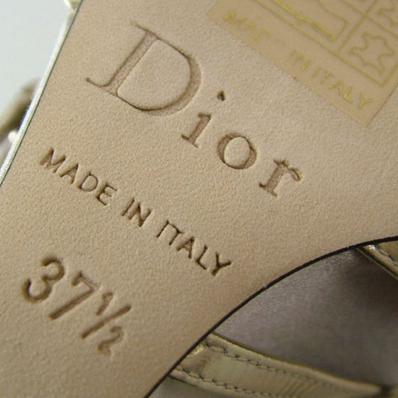 Satin Platform Wedge Heels Gold