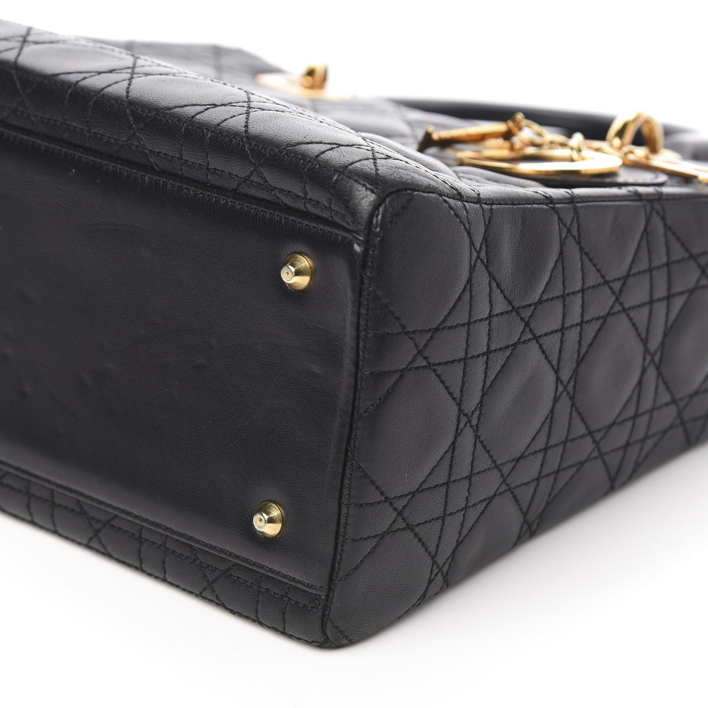 Lambskin Cannage Medium Lady Dior Black
