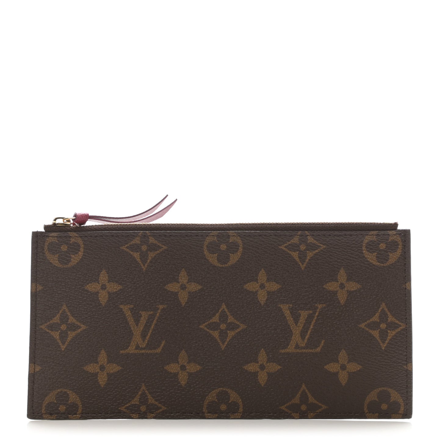 Monogram Felicie Chain Wallet Zippered Insert Fuchsia