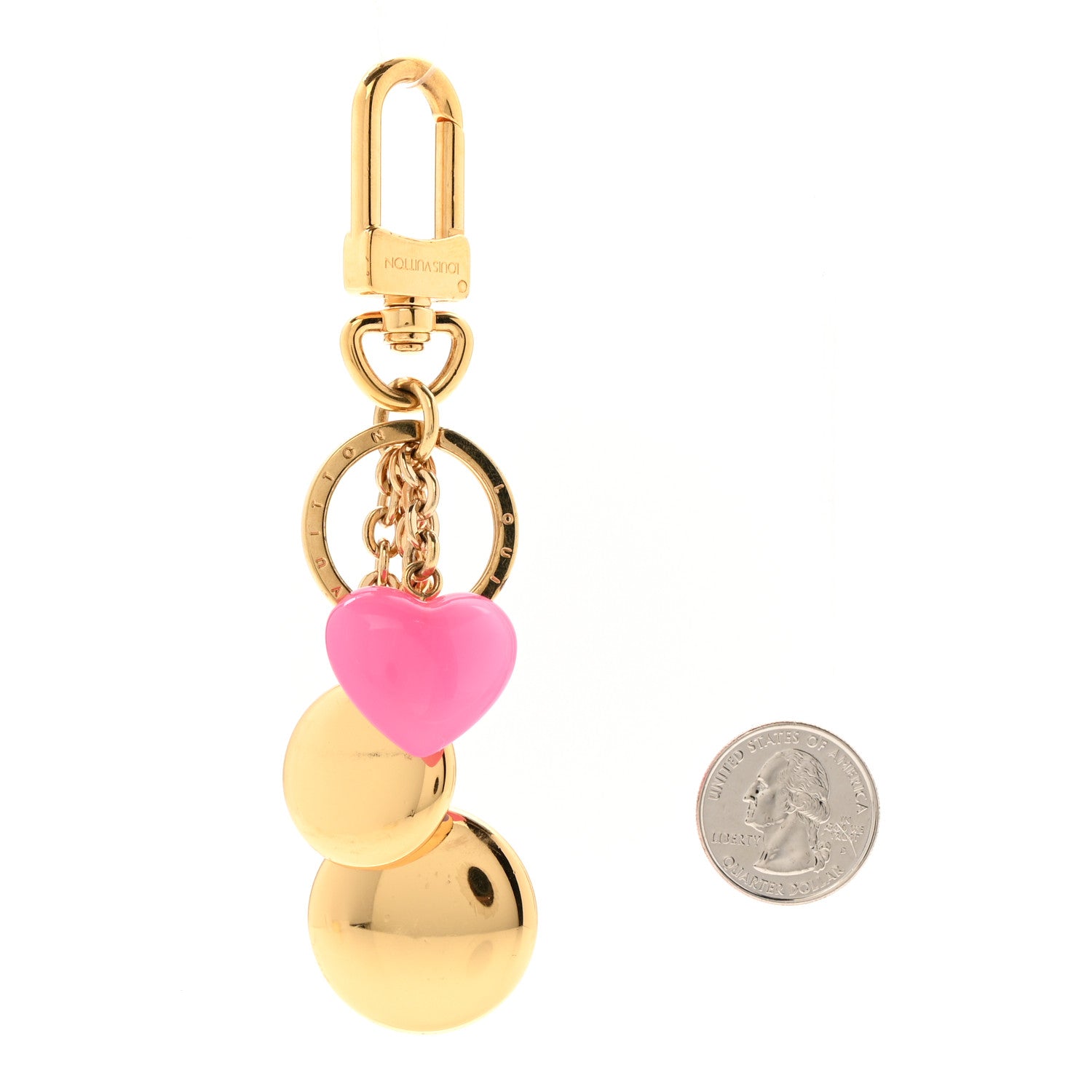 Louis Vuitton Coeurs Heart Bag Charm Key Holder Pink 2 of 5