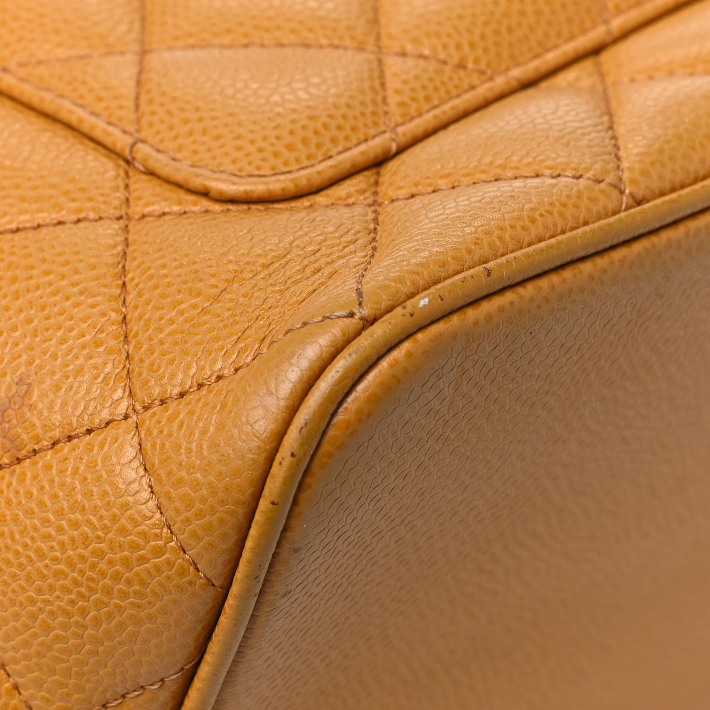 Caviar Quilted Medallion Tote Beige
