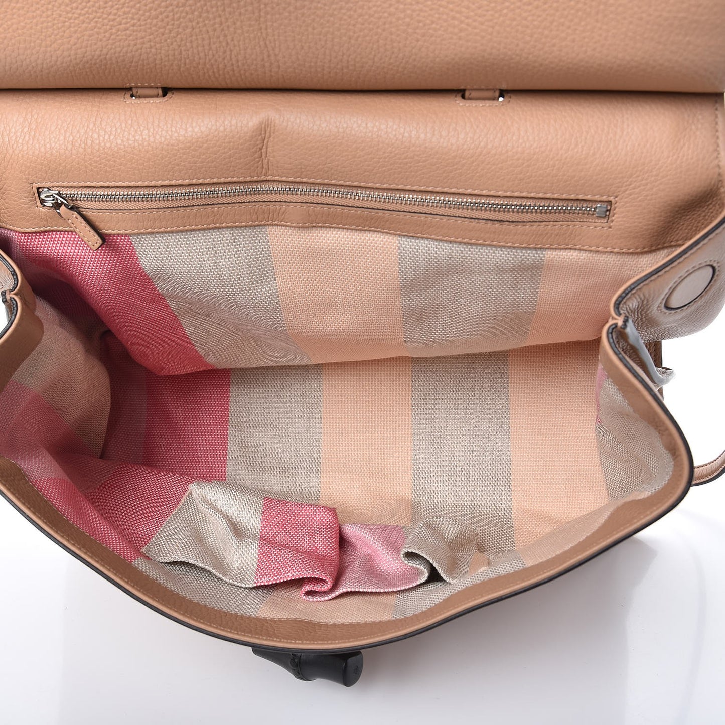 Cellarius Calfskin Large Bamboo Daily Top Handle Bag Camelia
