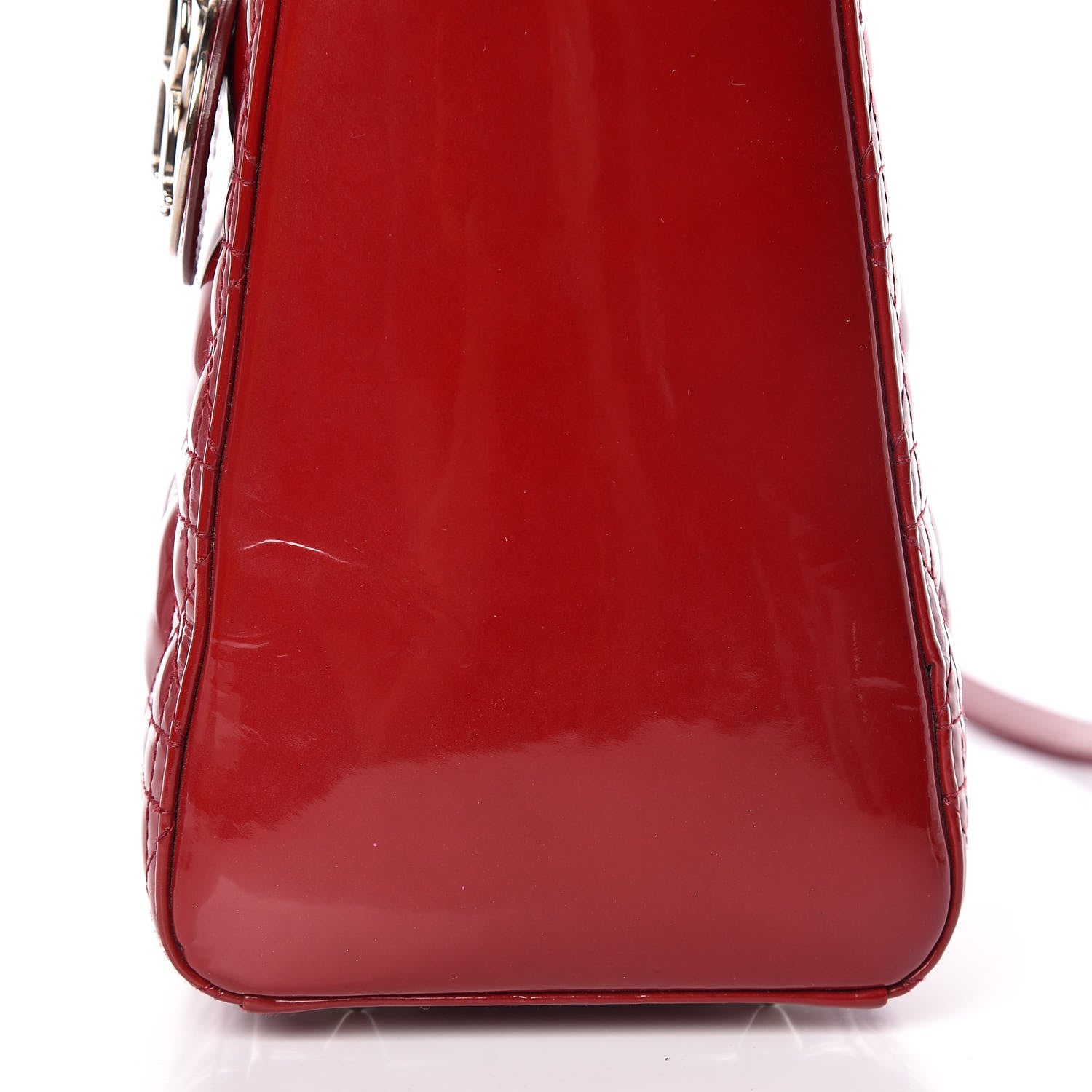 Christian Dior Patent Cannage Medium Lady Dior Red 10 of 13