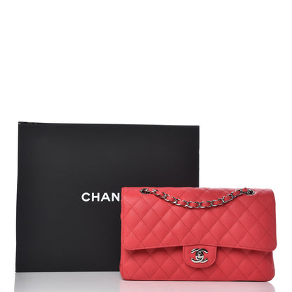 Chanel Caviar Quilted Medium Double Flap Light Red 8 of 8