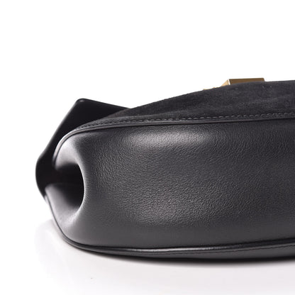 Chloe Suede Smooth Calfskin Drew Shoulder Bag Black 10 of 12