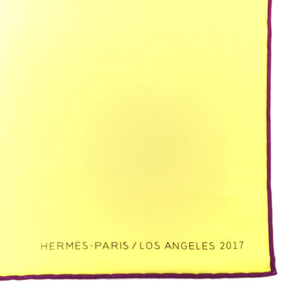 Hermes Cotton Scarf Colvert Lime 2 of 3
