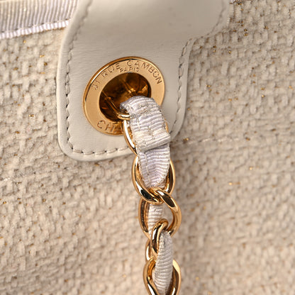 Chanel Lurex Boucle Medium Deauville Tote White 14 of 23