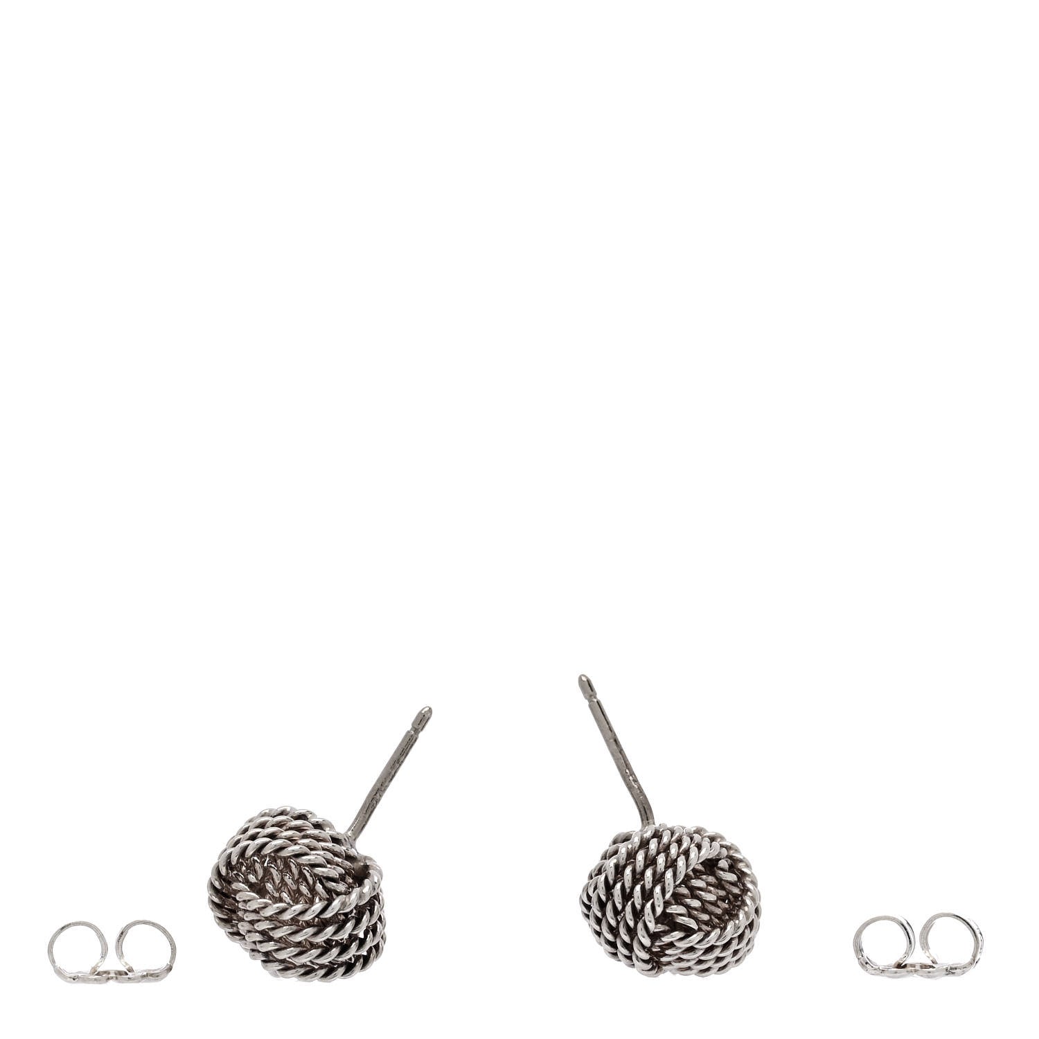 Tiffany Sterling Silver Twist Knot Earrings 2 of 3