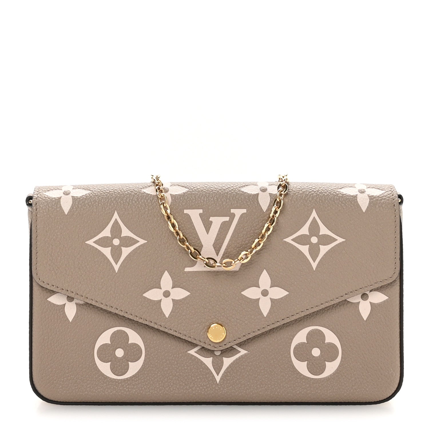 Louis Vuitton Empreinte Monogram Giant Felicie Pochette Tourterelle Creme 1 of 12