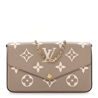 Louis Vuitton Empreinte Monogram Giant Felicie Pochette Tourterelle Creme 1 of 12