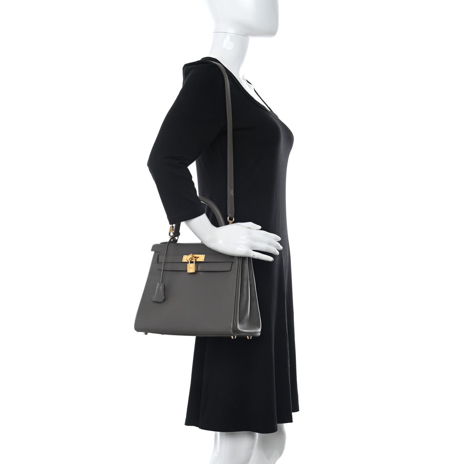 Hermes Evercolor Kelly Retourne 28 Etain 2 of 10