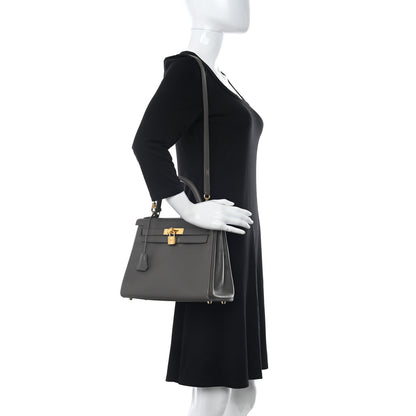 Hermes Evercolor Kelly Retourne 28 Etain 2 of 10