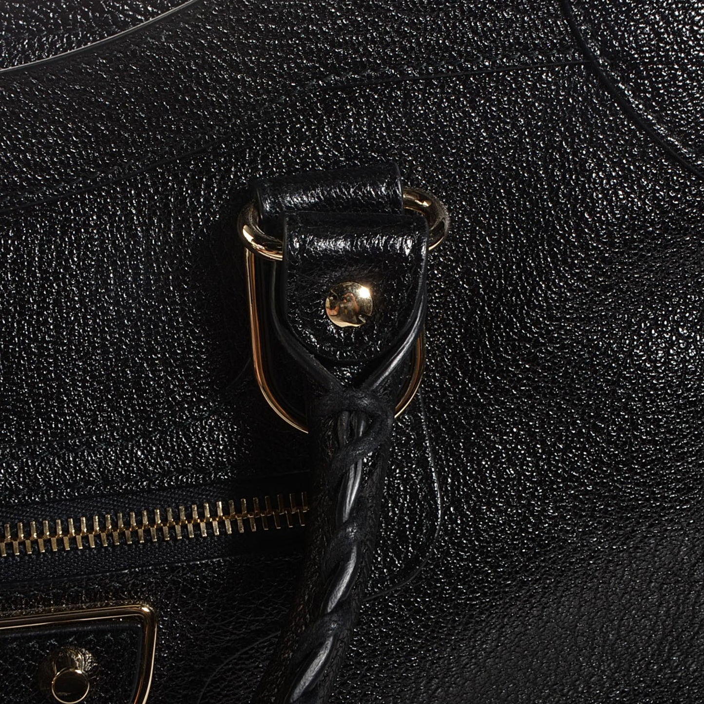 Chevre Gold Metallic Edge Hardware City Black