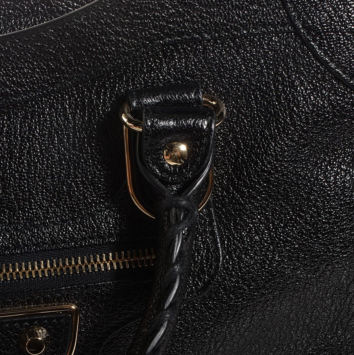 Balenciaga Chevre Gold Metallic Edge Hardware City Black 11 of 14
