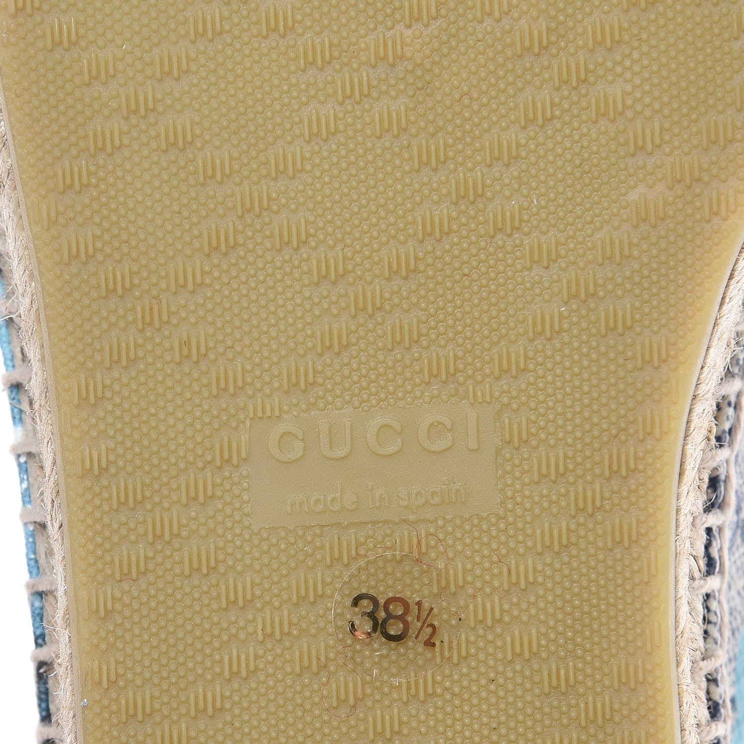 Gucci GG Supreme Monogram Blooms Espadrilles 38.5 Beige Blue Navy Hibiscus Red 8 of 9