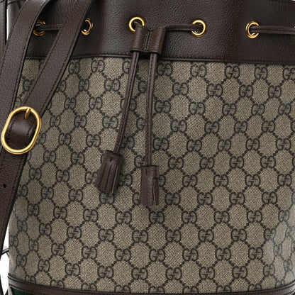 Gucci GG Supreme Monogram Web Ophidia Bucket Bag Brown 9 of 11