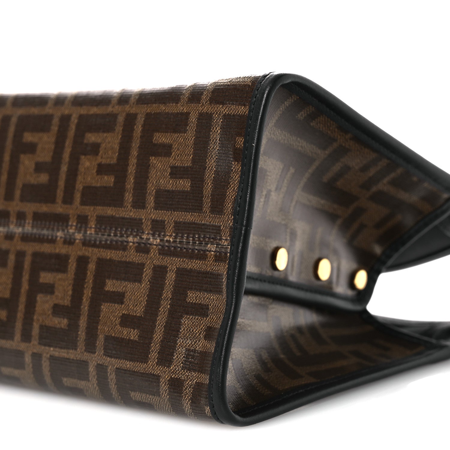 Fendi Glazed Fabric Vitello Century FF 1974 Stamp Patch Mini