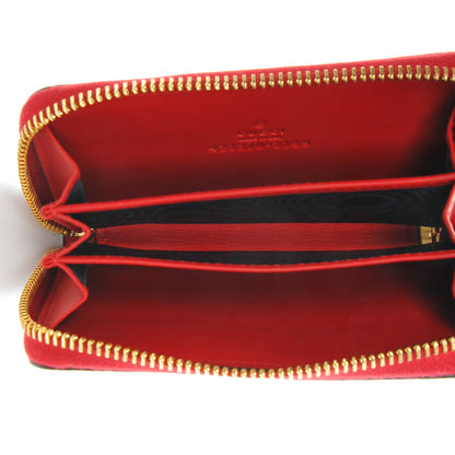 Gucci GG Supreme Monogram Blooms Zip Around Card Case Wallet Beige Blue Navy Hibiscus Red 5 of 6