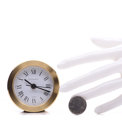 Tiffany Brass Round Quartz Alarm Clock Gold 2 of 5