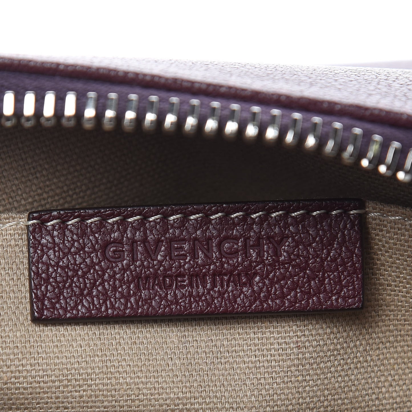 Sugar Goatskin Small Antigona Beauty Wristlet Oxblood