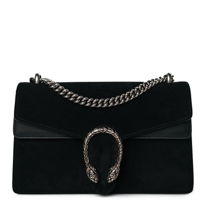 Gucci Suede Small Dionysus Shoulder Bag Black 1 of 10