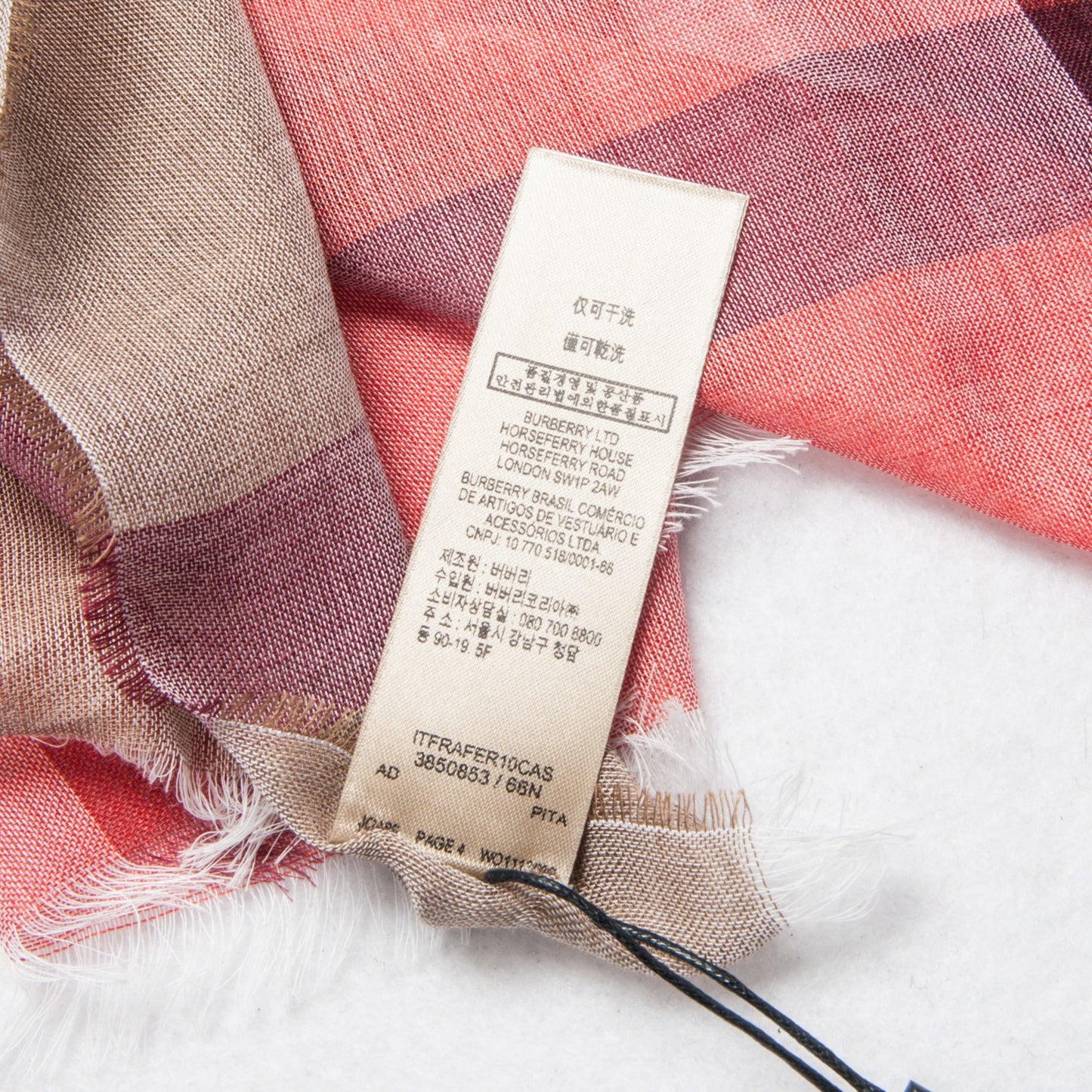 Cotton Silk Wool Half Mega Check Scarf Honey