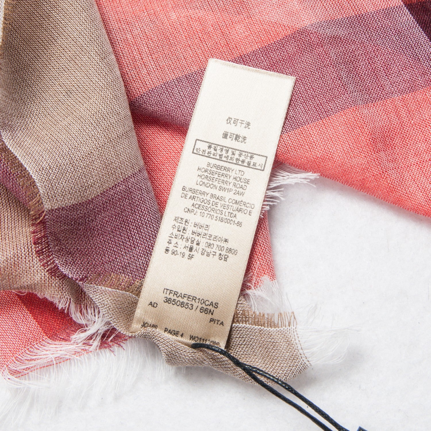 Burberry Cotton Silk Wool Half Mega Check Scarf Honey 5 of 8