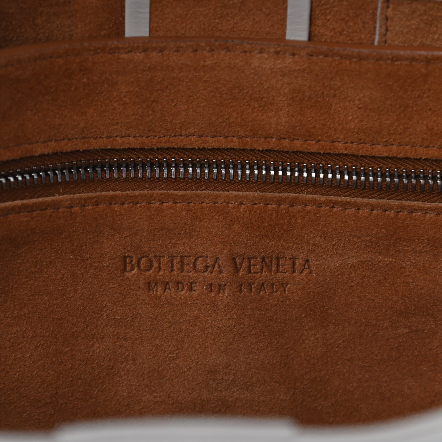 Bottega Veneta Lambskin Maxi Intrecciato Shoulder Bag Bag White 6 of 8