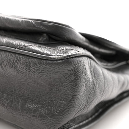 Saint Laurent Crinkled Calfskin Matelasse Monogram Medium Niki Chain Satchel Fog 12 of 12