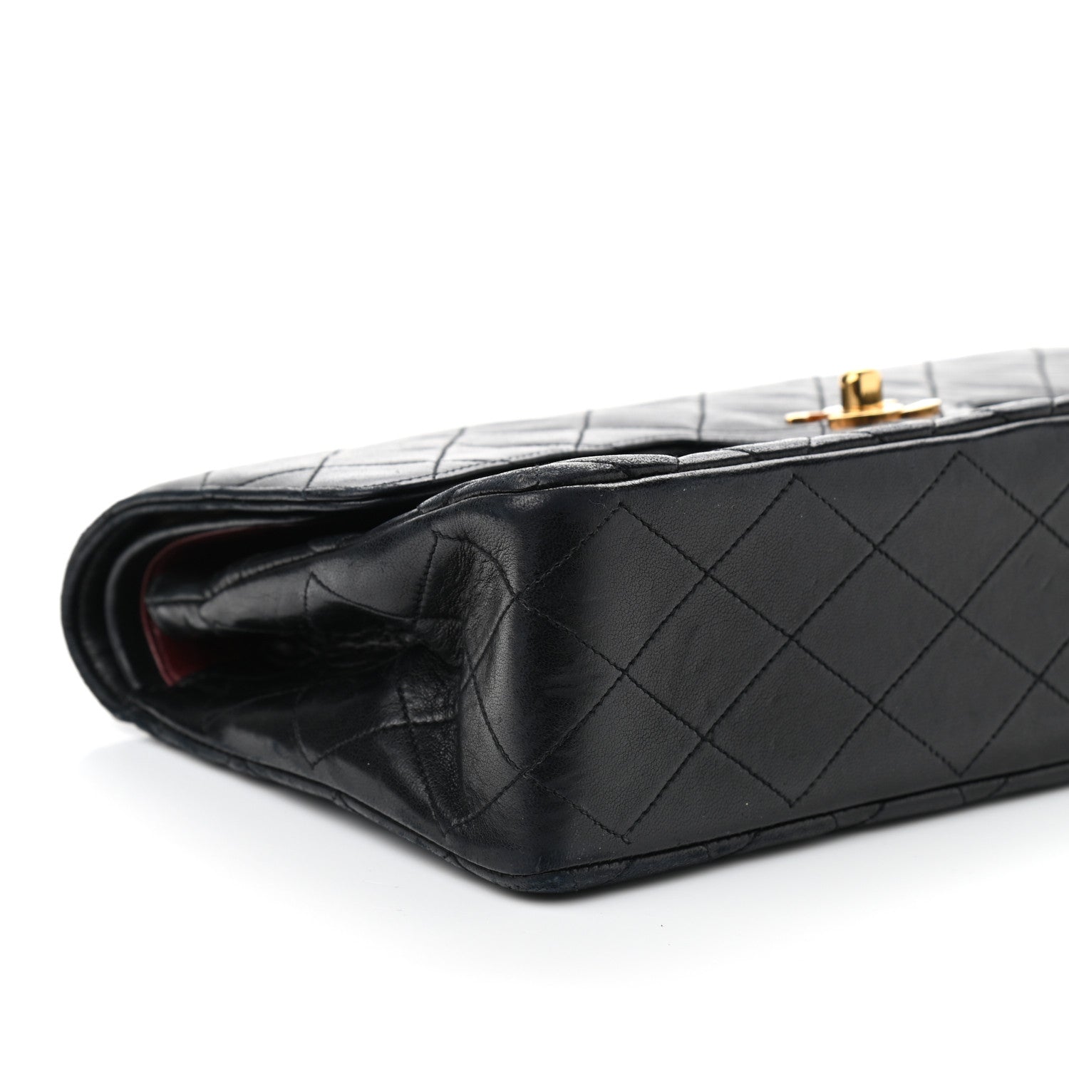 Chanel Lambskin Quilted Medium Double Flap Black 5 of 8