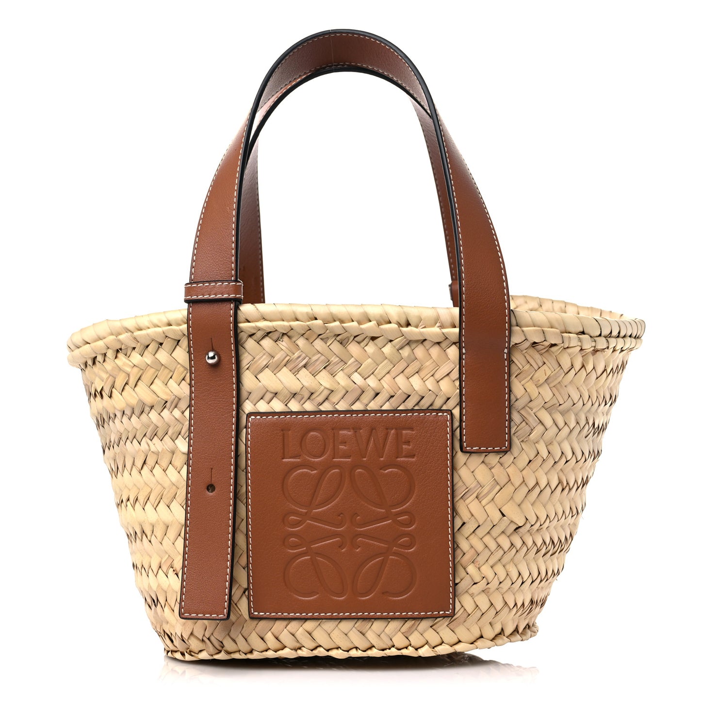 Raffia Small Basket Tote Bag Natural Tan