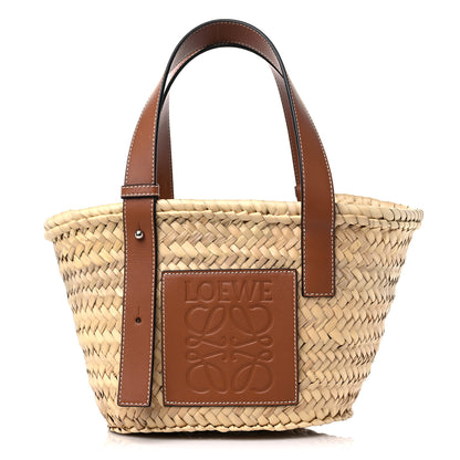 Loewe Raffia Small Basket Tote Bag Natural Tan 1 of 10