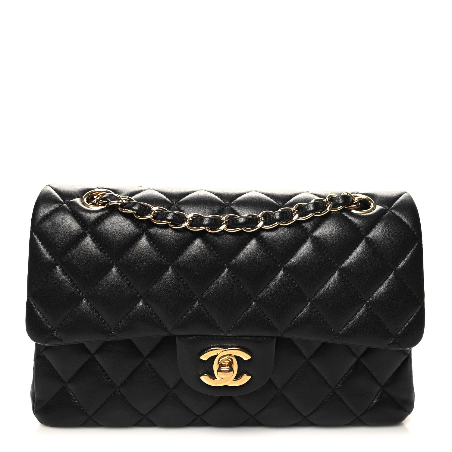 Chanel Lambskin Quilted Small Double Flap Black 1 of 11