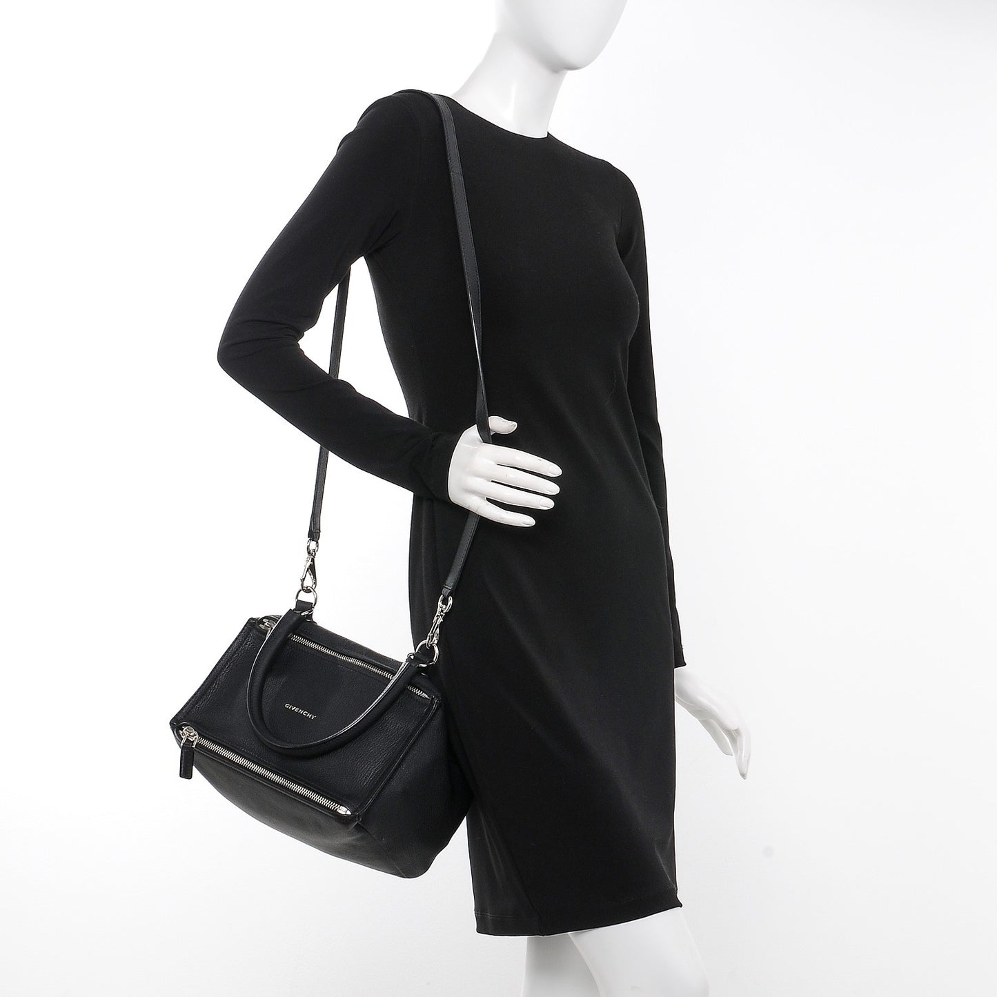 Sugar Goatskin Small Pandora Black