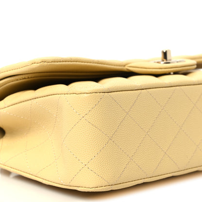Chanel Caviar Quilted Medium Double Flap Light Yellow 9 of 10