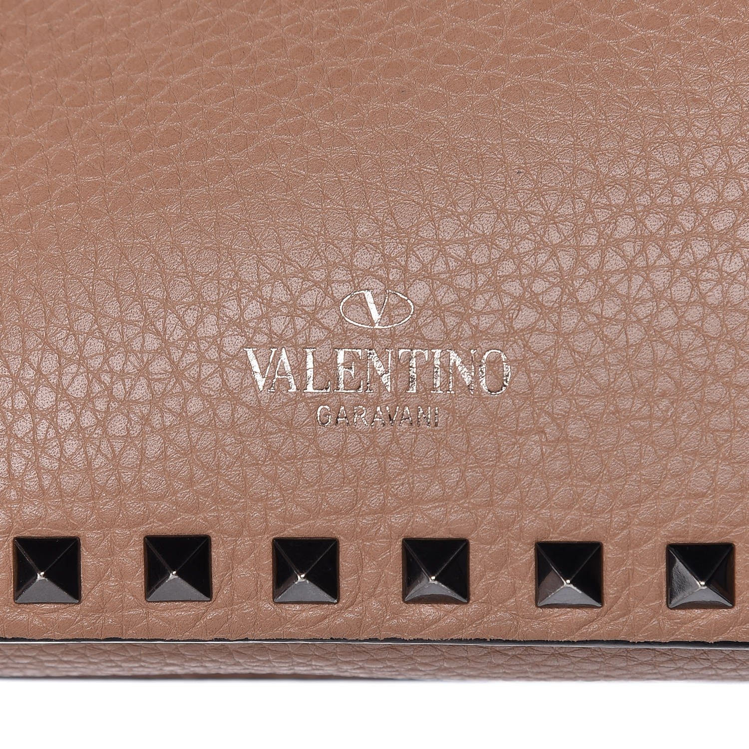 Valentino Garavani Pebbled Calfskin Rockstud Shoulder Flap Messenger Bag Soft Noisette 10 of 10