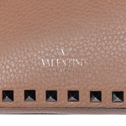 Valentino Garavani Pebbled Calfskin Rockstud Shoulder Flap Messenger Bag Soft Noisette 10 of 10
