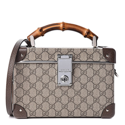 Gucci GG Supreme Monogram Globe-Trotter Beauty Case Brown 1 of 10