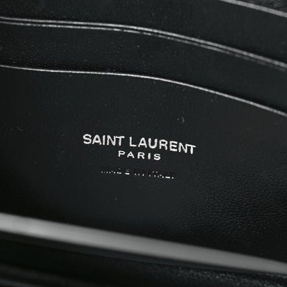 Saint Laurent Grain De Poudre Matelasse Monogram Mini Lou Camera Bag Black 6 of 10