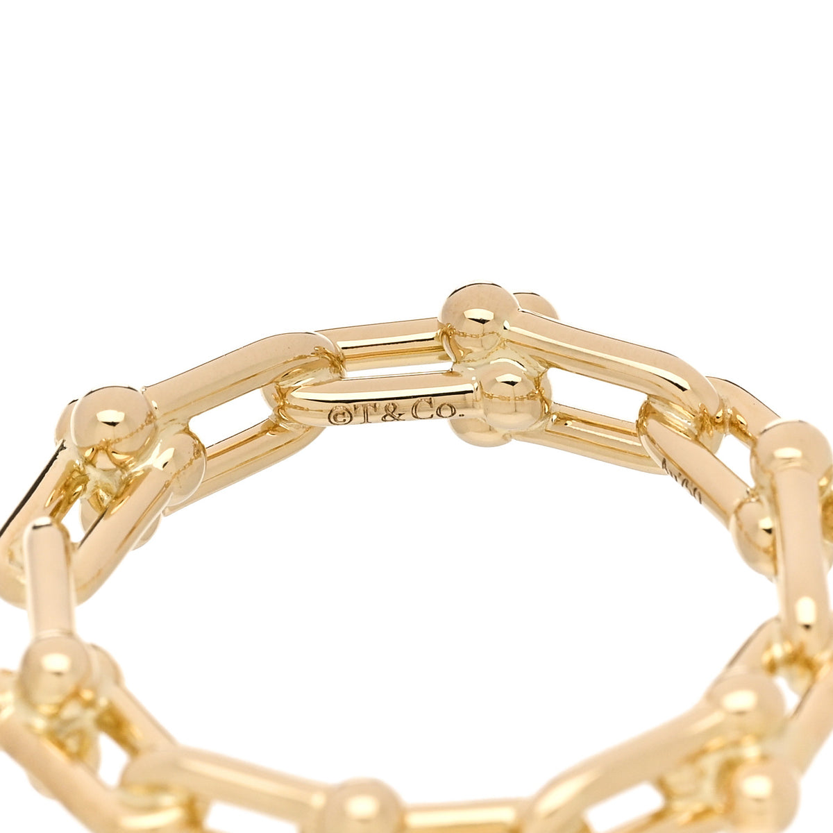 18K Yellow Gold Hardwear Micro Link Ring 57 8