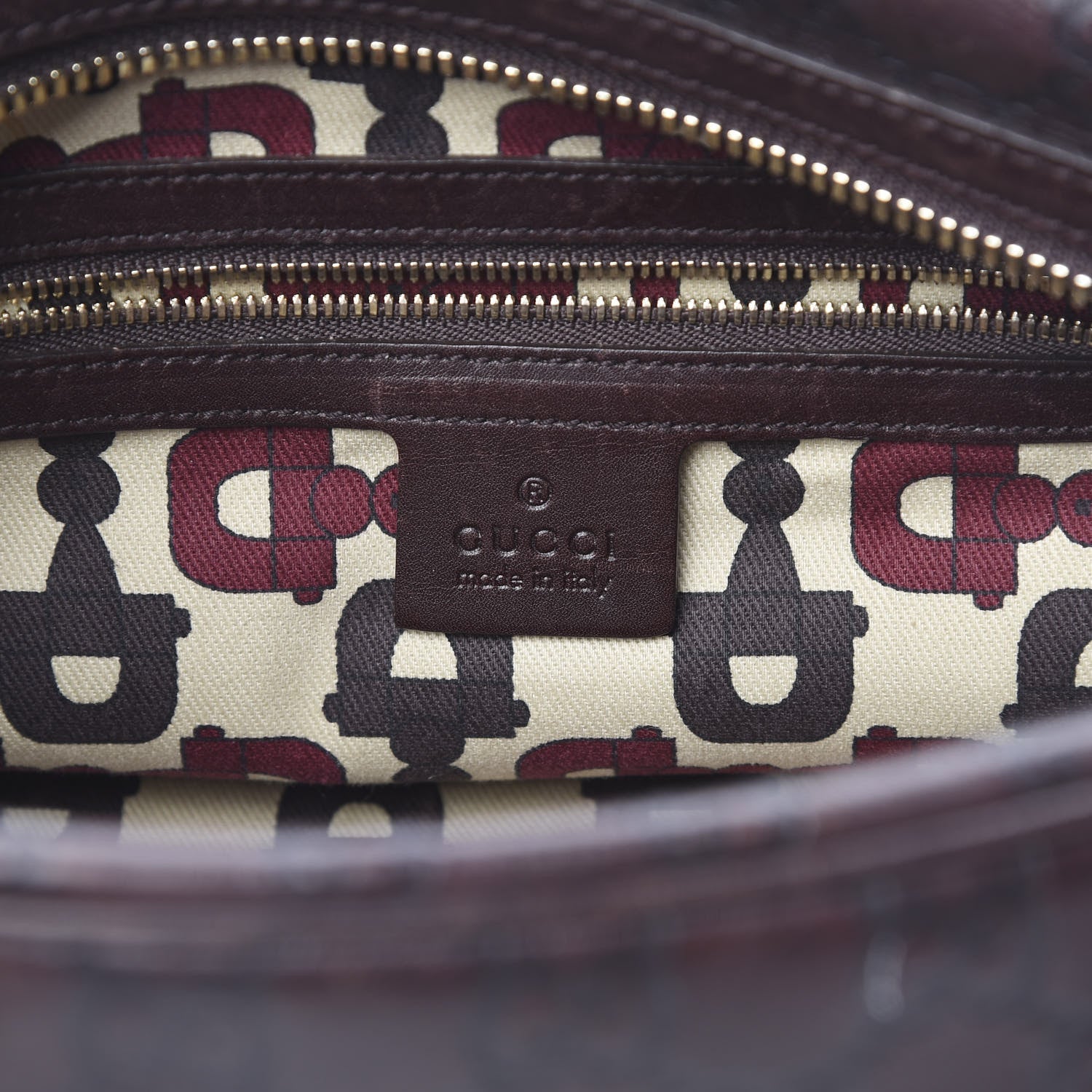 Gucci Guccissima Medium Wave Boston Dark Brown 6 of 17