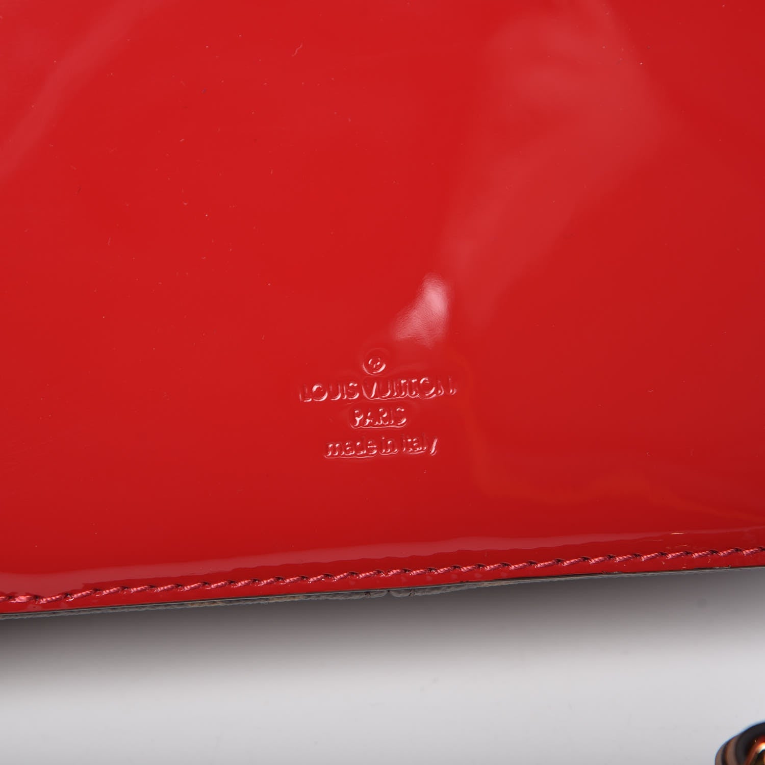 Louis Vuitton Patent Calfskin Monogram Cherrywood BB Scarlet 8 of 8