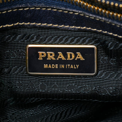 Prada Tessuto Nylon Gaufre Shopping Satchel Bleuette 6 of 18