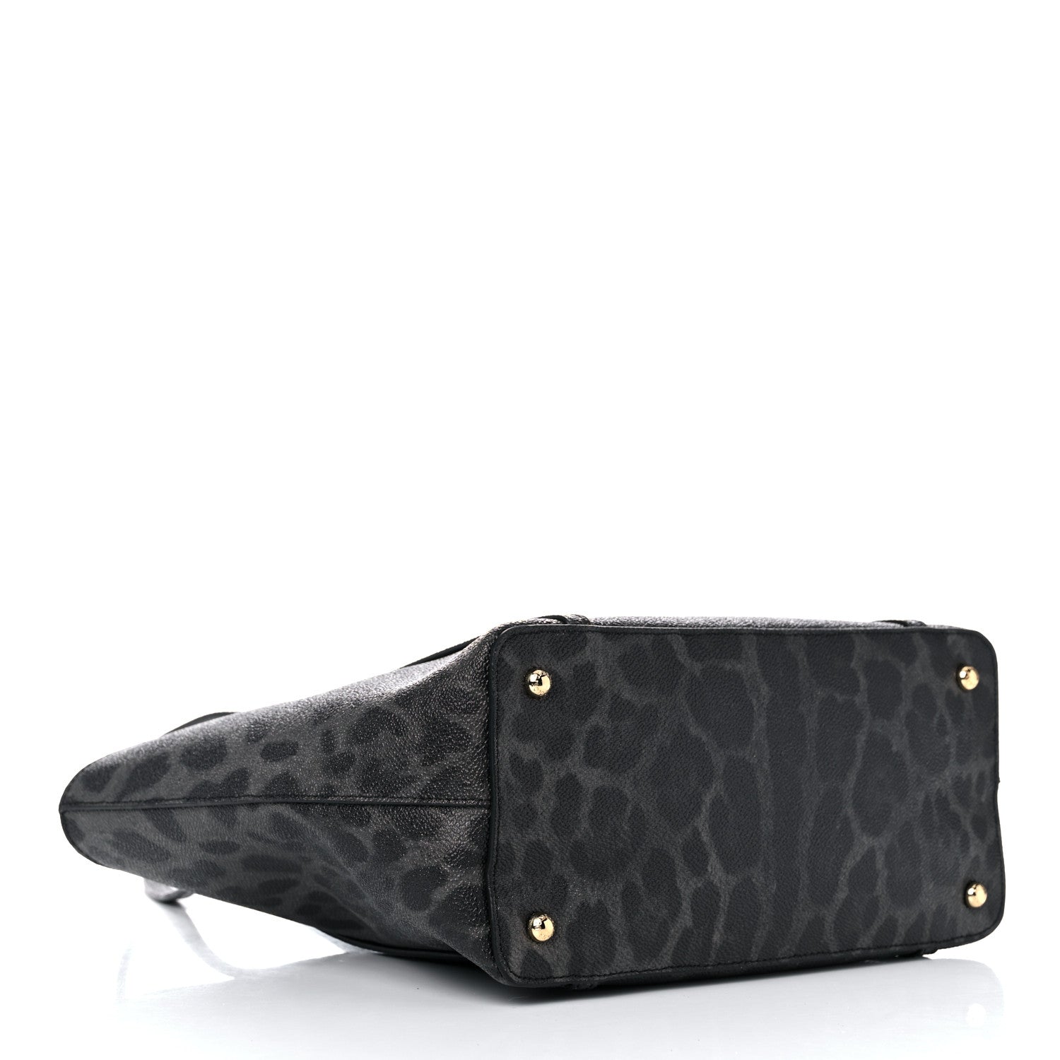 Dolce & Gabbana Coated Canvas Leopard Print Miss Escape Tote Grey 4 of 11