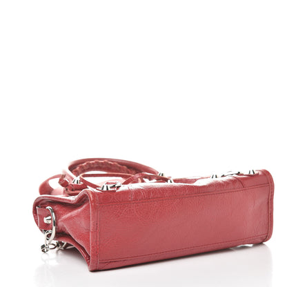 Balenciaga Agneau Classic Silver Hardware Mini City Rouge Sapphire 4 of 17