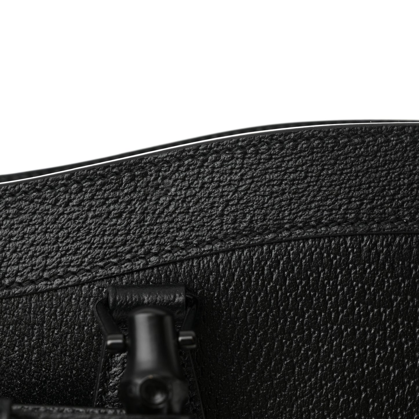 Textured Dollar Calfskin Web Monochrome Large Diana Tote Bag Black