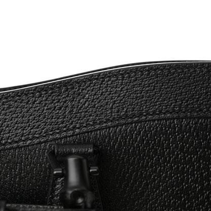 Gucci Textured Dollar Calfskin Web Monochrome Large Diana Tote Bag Black 11 of 11