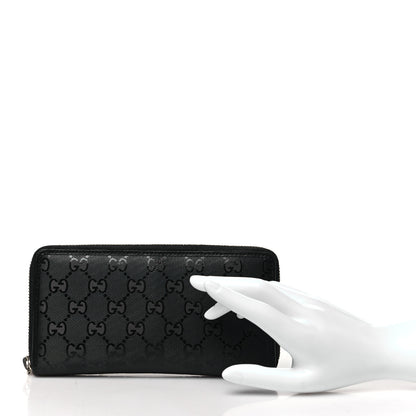 Gucci Imprime Monogram GG Pierce Zip Around Wallet Black 2 of 9