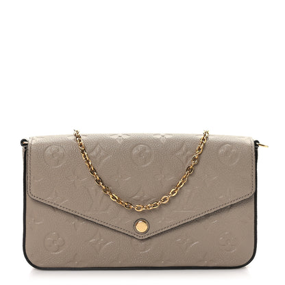 Louis Vuitton Empreinte Pochette Felicie Chain Wallet Tourterelle 2 of 8