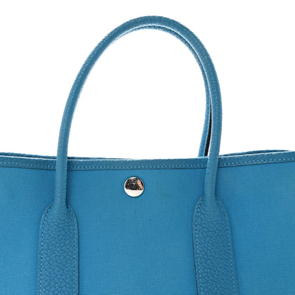 Hermes Toile Officer Negonda Verso Garden Party 30 TPM Bleu Zanzibar Rubis 8 of 10